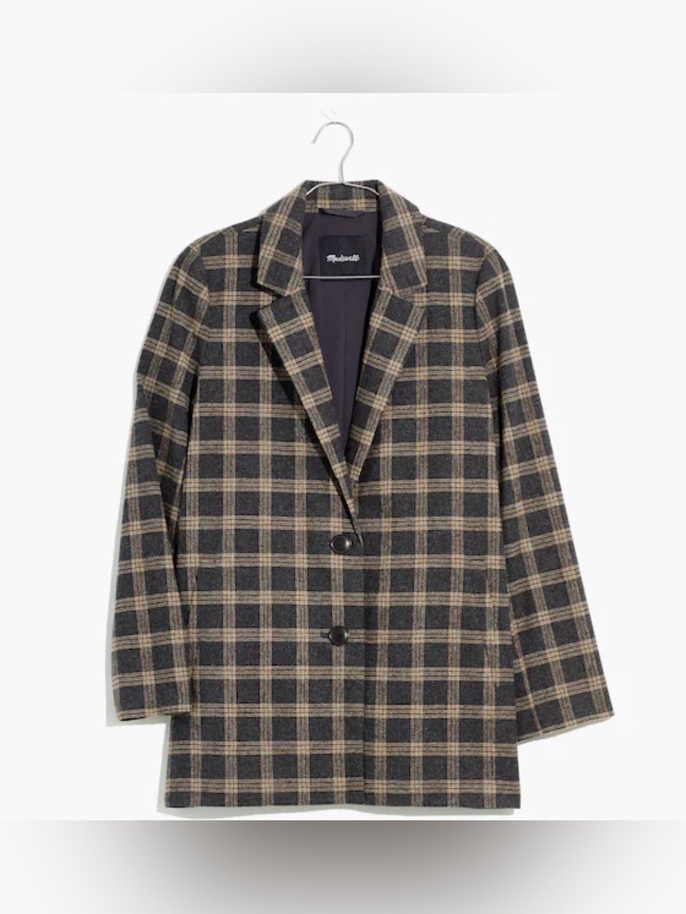 Madewell Dorset Blazer in windowpane size M - Picture 5 of 11